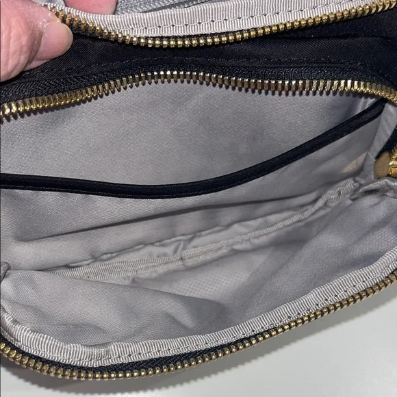 Tumi Madison Black Nylon Belt Bag with Gold Hardware Accents - Picture 12 of 16